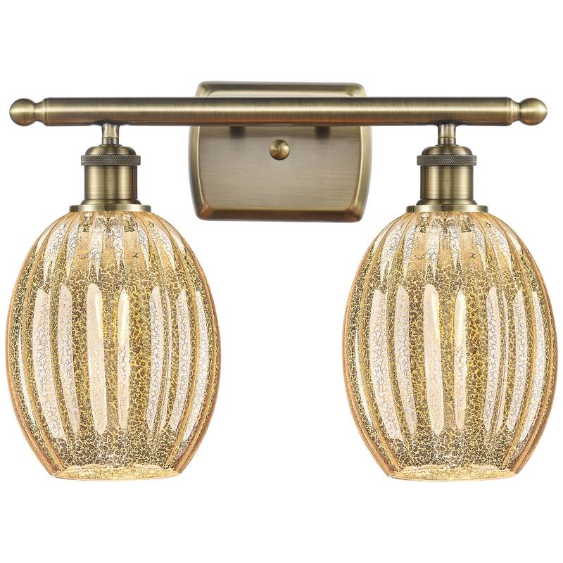 Innovations Lighting 516-2W-12-17 Preston Vanity Preston 2 Light 17" - Antique Brass / Mercury