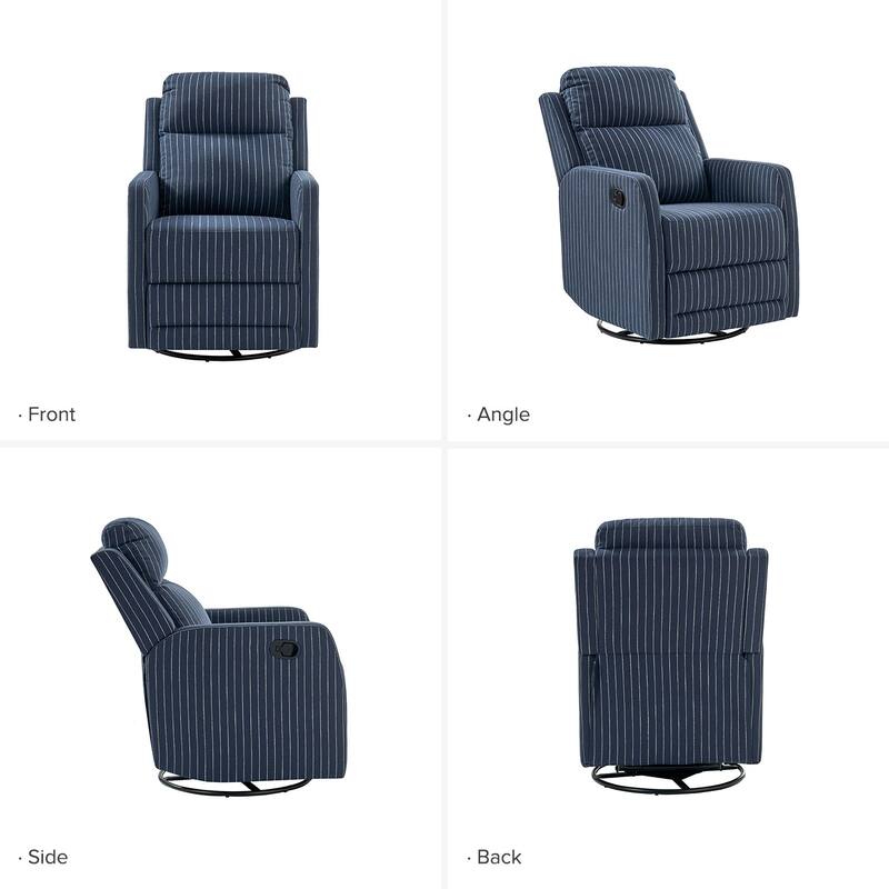 Diana Modern Polyester 360-degree Swivel Rocker Recliner Set of 2 by HULALA HOME