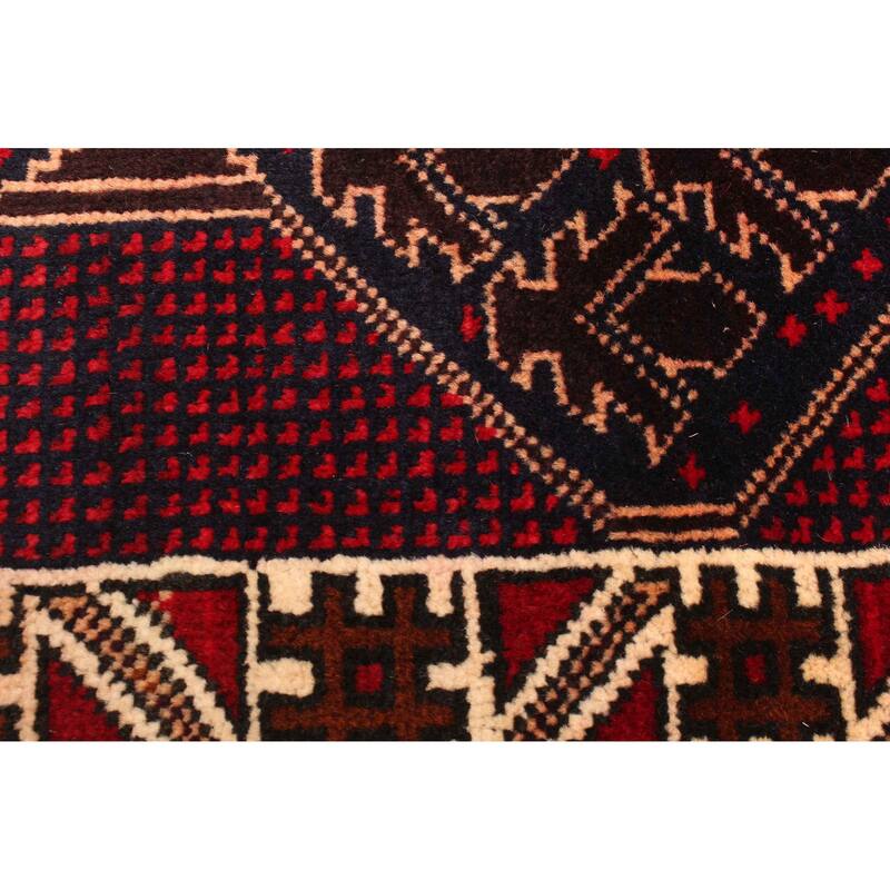 ECARPETGALLERY Hand-knotted Teimani Dark Navy Wool Rug - 2'9 x 4'5