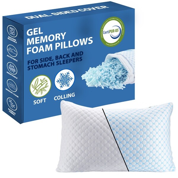Slimming Pillow スリミングピロー Memory Foam Pillow with Bamboo Cover, Adjustable Firmness, Premium