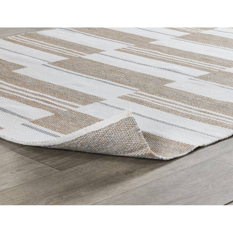 Boulder Indoor Outdoor Handwoven Stripe Area Rug by Kosas Home