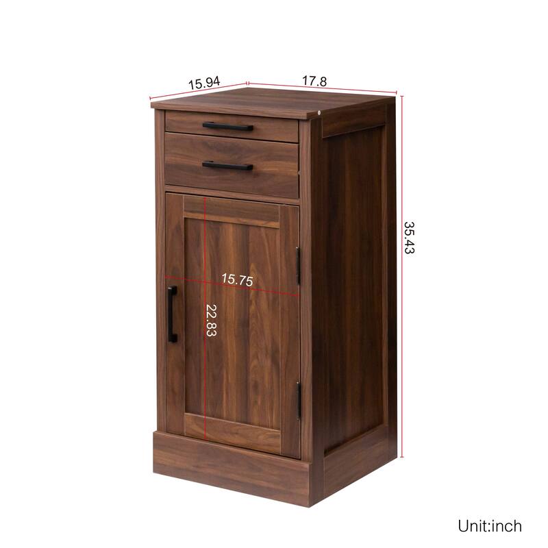 GDF Studio - Centennial Modern 35.43" Tall Modular Wine Bar Buffet Cabinet Storage