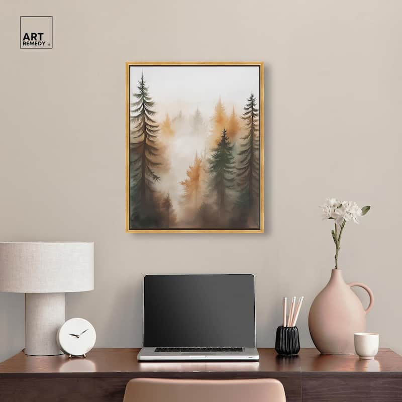Misty Pines II Canvas by Art Remedy