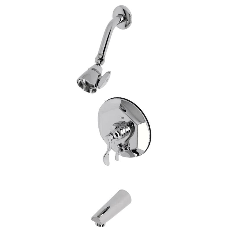 Kingston Brass Tub and Shower Trim Package with 1.8 GPM Single - Polished Chrome