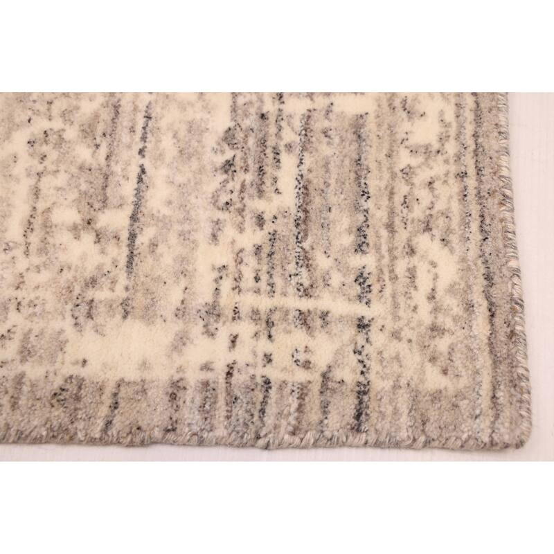 ECARPETGALLERY Hand Loomed Elysian Grey Wool Rug - 8'0 x 9'11