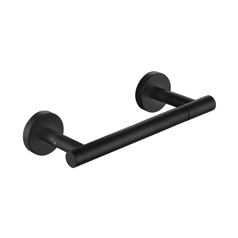 Wall-Mount Toilet Paper Holder Flexible Pivot TP Holder - Black