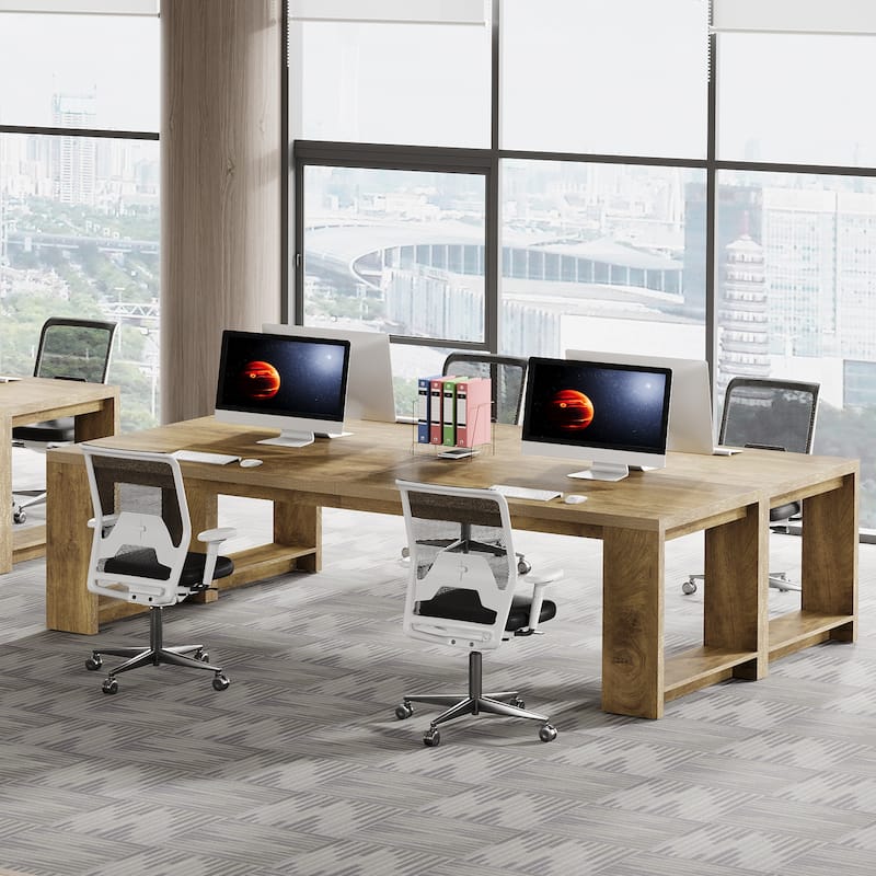 2 Person Desk, 86'' Extra Long Desk, Double Computer Desk Workstation