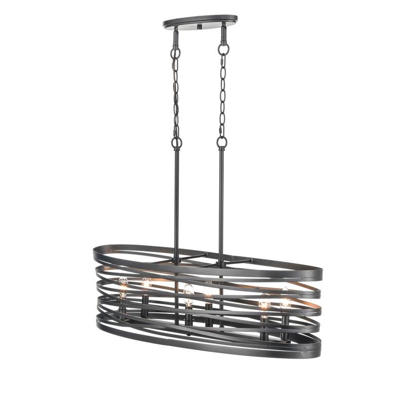 929 Lighting 6 Light 45 inch Chandelier in Multiple Finishes with Metal Shade