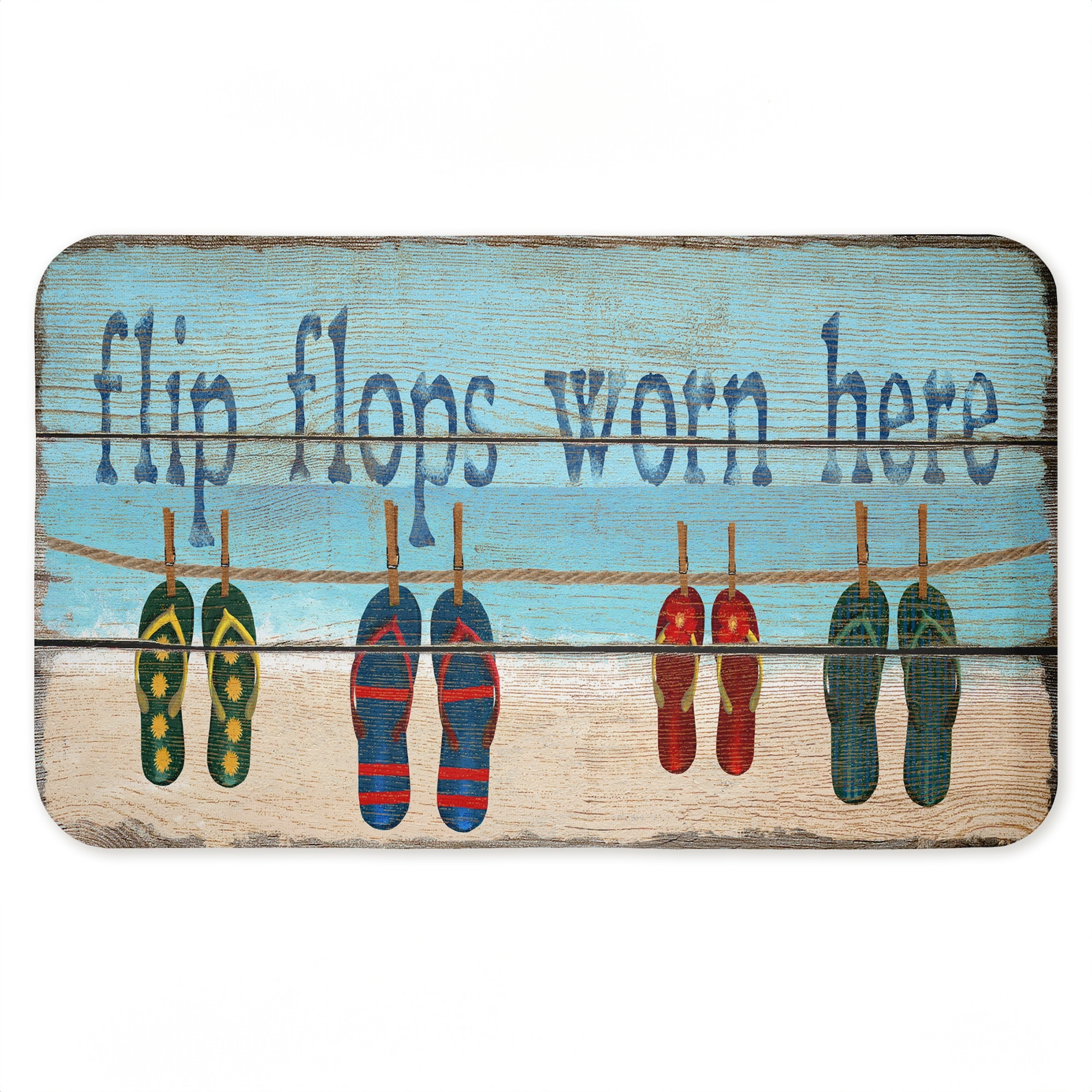 Stupell Rustic Beach Themed Printed Anti-Fatigue Floor Mat, 30