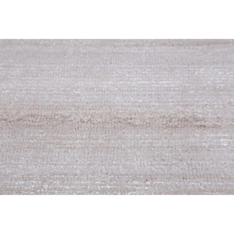 Silver Gray Gabbeh Oriental Area Rug Hand-Knotted Tribal Silk Carpet - 9'3" x 12'4"