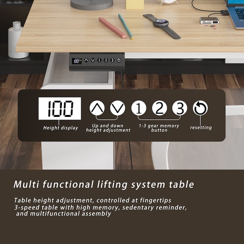 Sit-to-Stand Desk Spacious and Sturdy with Adjustable Height Feature