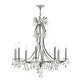preview thumbnail 2 of 3, Cedar 8 Light Polished Chrome Chandelier - 28'' W x 29'' H