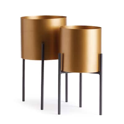 Clara Cachepots On Stands, Set Of 2 - 2 pc Set
