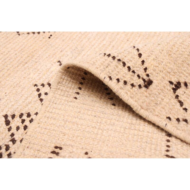 ECARPETGALLERY Hand-knotted Tangier Light Khaki Wool Rug - 6'0 x 9'9