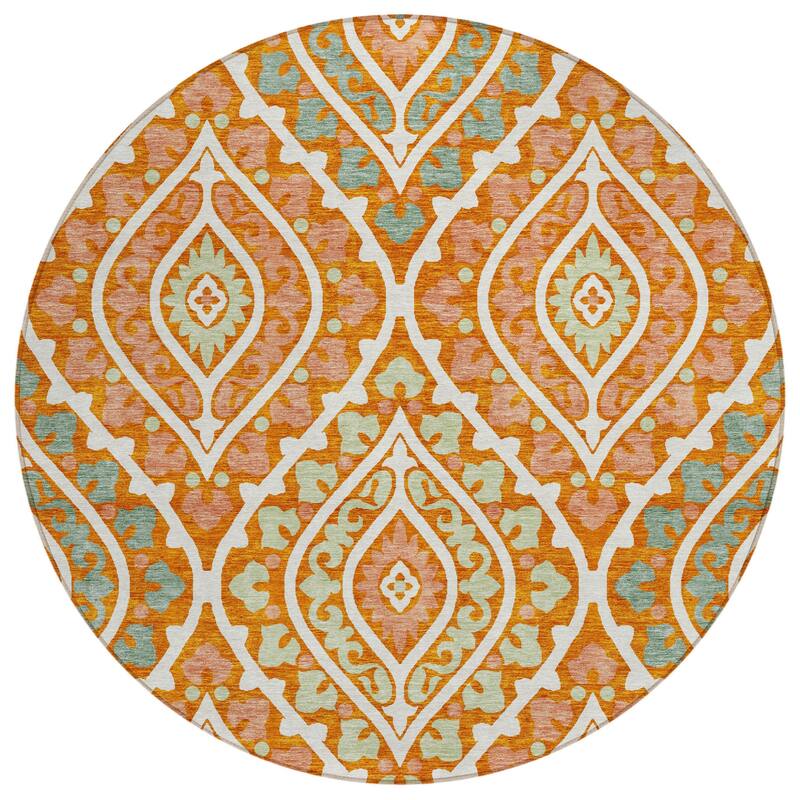 HomeRoots Floral Transitional Rectangle Outdoor Rug