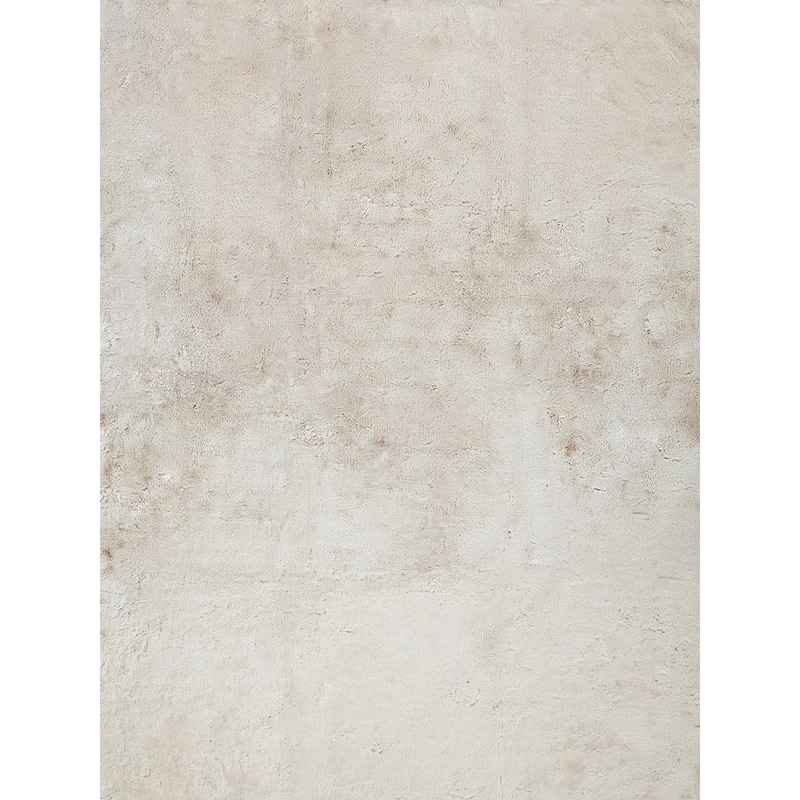 EXQUISITE RUGS Hand-stitched Polyacrylic Beige Area Rug.