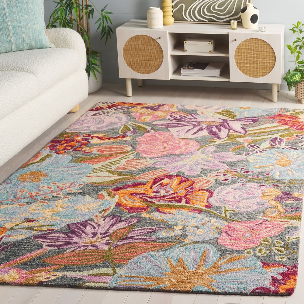 SAFAVIEH Handmade Jardin Ellisiv Floral Wool Rug