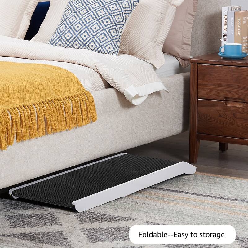 Unipaws Foldable Wooden Pet Dog Cat Ramp with Adjustable Height