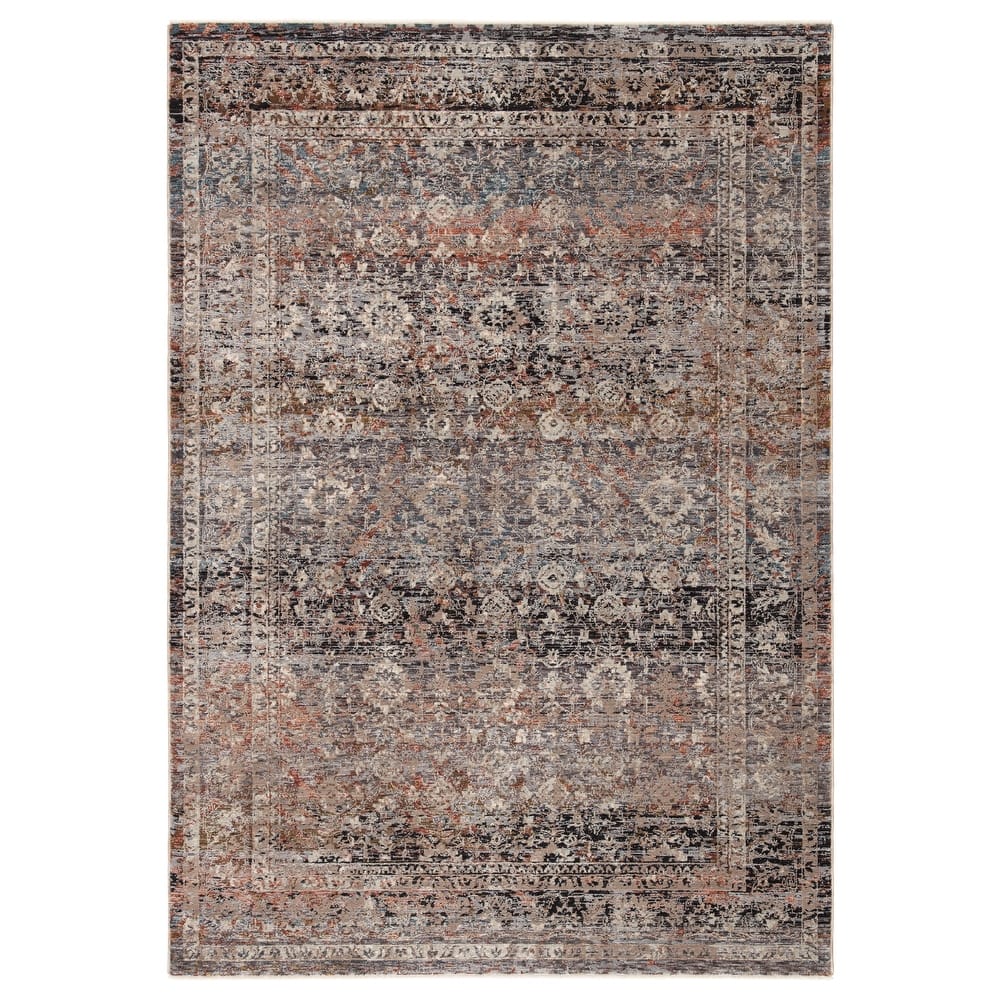 Tawna Oriental Gray/ Black Area Rug