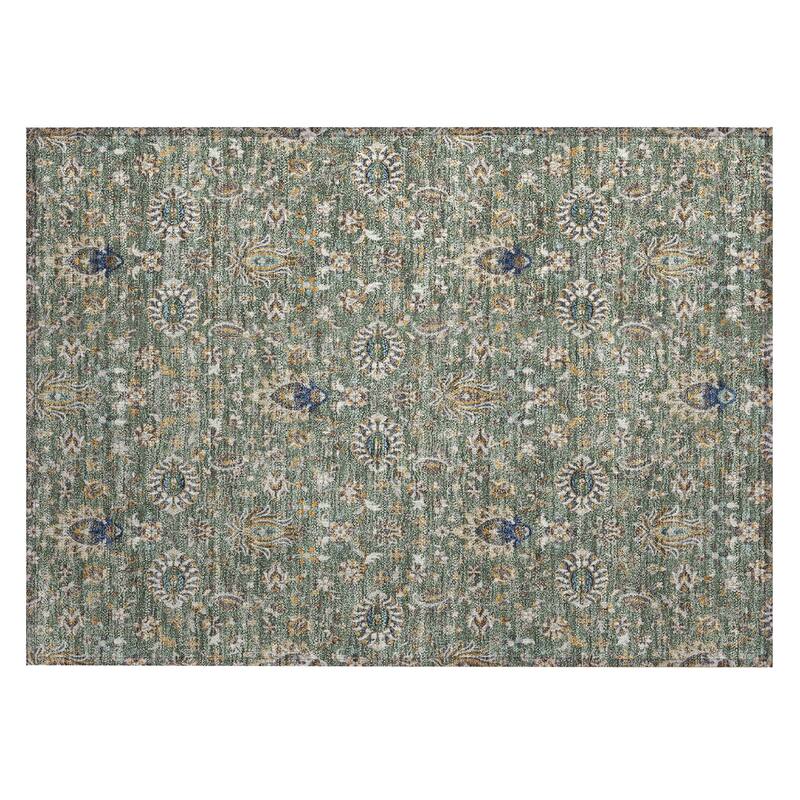 Machine Washable Indoor/Outdoor Traditional Persian Chantille Rug