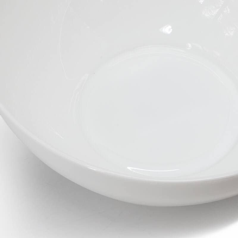 Ultra By Gibson Olstead 8 Piece 6.8 Inch Round Break-Resistant Tempered Opal Glass Bowl Set in White