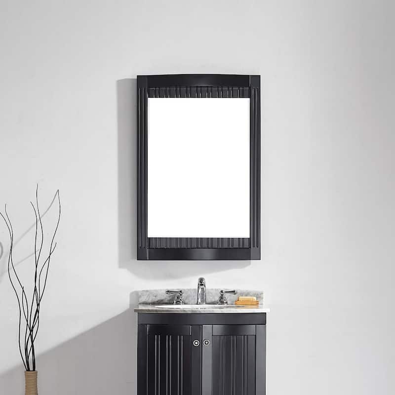 Verona 24" Rectangular Bathroom/Vanity framed Wall Mirror in Espresso - 24 inches