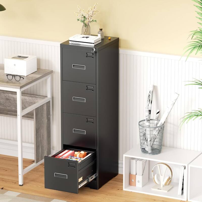 2/4 Drawer Vertical File Cabinet with Lock for Home Office