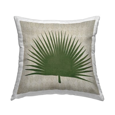 Stupell Fan Palm Patterned Printed Outdoor Throw Pillow Design by Susan Jill