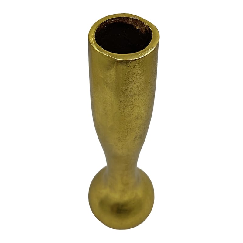 16 Inch Tall Decorative Handmade Aluminum Long Round Flower Vase