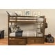 preview thumbnail 13 of 13, Somette Claire Twin Bunk Bed with Storage and Trundle Options in Rustic Walnut (Mattresses Not Included)