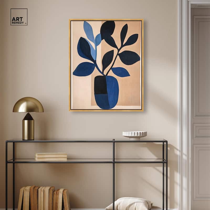 Blue Matisse Jar II Canvas by Art Remedy