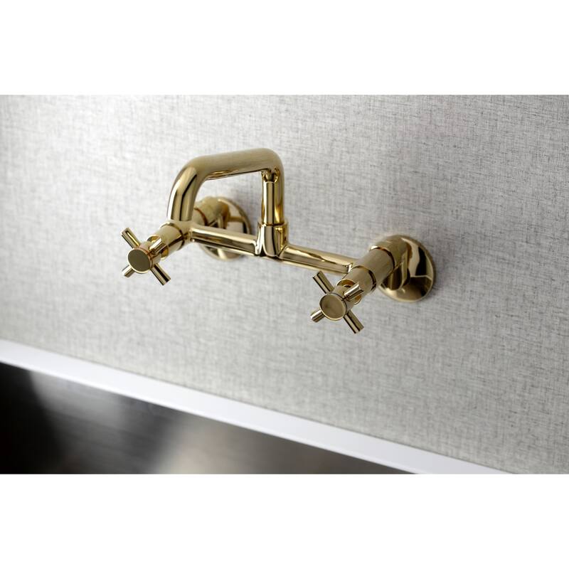 Kingston Brass Concord Two-Handle Wall Mount Kitchen Faucet