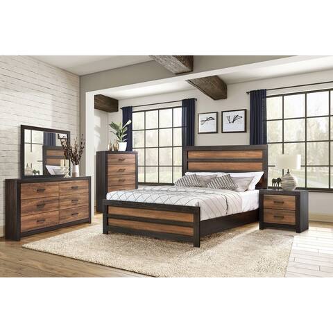 Carbon Loft Bilius Caramel and Licorice Panel Bedroom Set