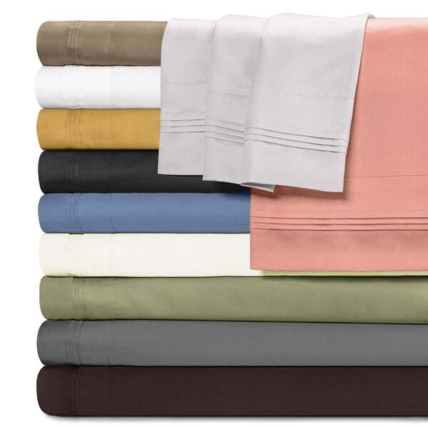 4 Pcs Egyptian Cotton Deep Pocket Sheet Set in Queen Size On Sale
