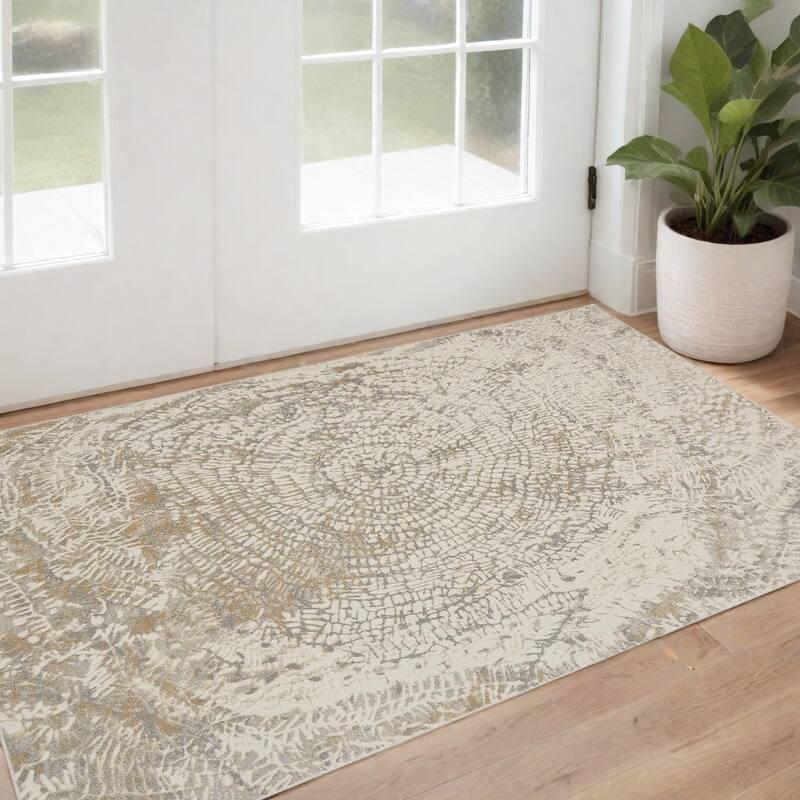 Telek Abstract Area Rug By HomeRoots - 2' x 3'