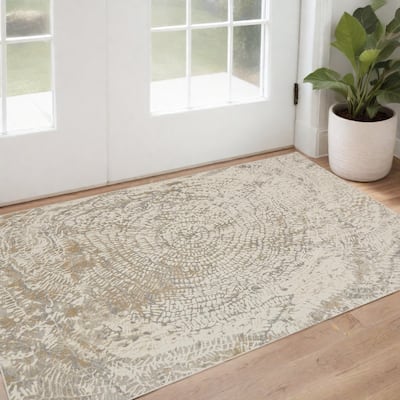 Telek Abstract Area Rug By HomeRoots - 2' x 3'