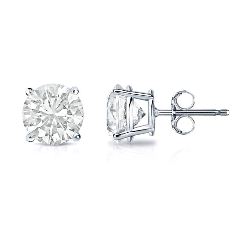 Auriya 14k Gold 3/4ct TW Clarity-enhanced Diamond Stud Earrings (J-K, VS1-VS2)