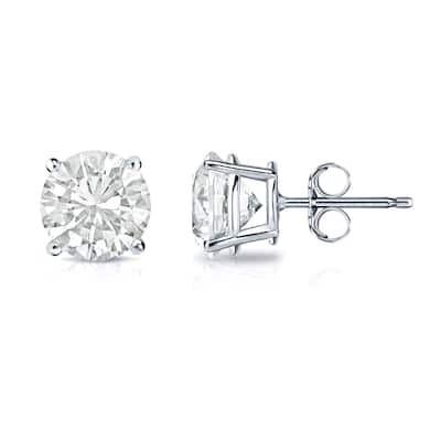 Auriya 14k Gold 3/4ct TW Clarity-enhanced Diamond Stud Earrings (J-K, VS1-VS2)