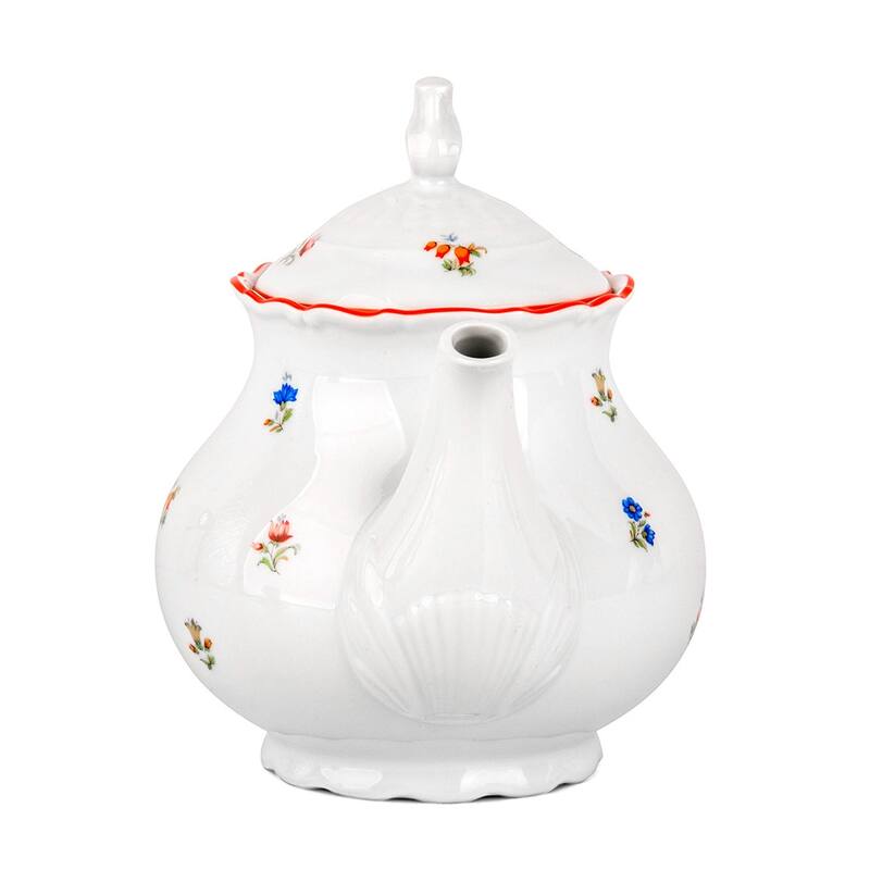 Blossom White Porcelain Tea Pot - 40.58 fl oz