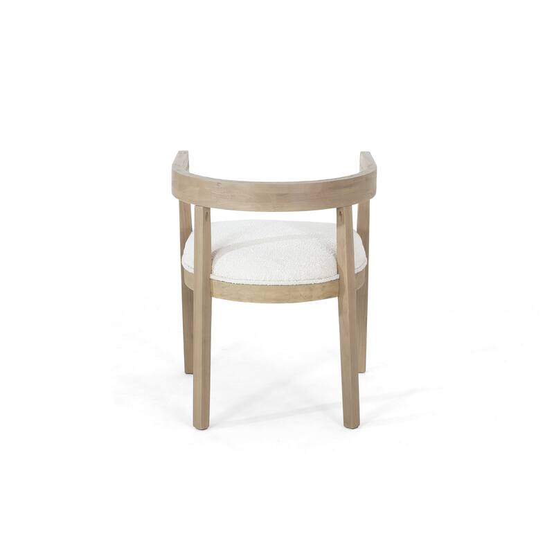 Christopher Knight Home - Thalassia Upholstered 6 Rubberwood Club Chairs and Rectangular Table Dining Set