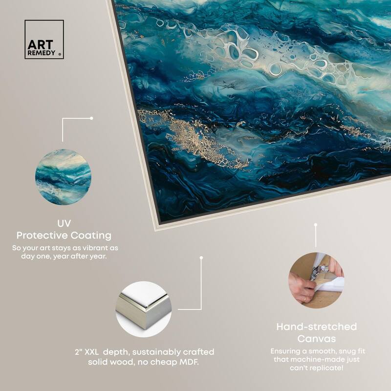 Jeweled Waters Canvas by Art Remedy