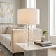 preview thumbnail 1 of 19, Glass Bubble Table Lamp with Crystal Accents and Cylinder Base 30.0" - Clear/ Frost