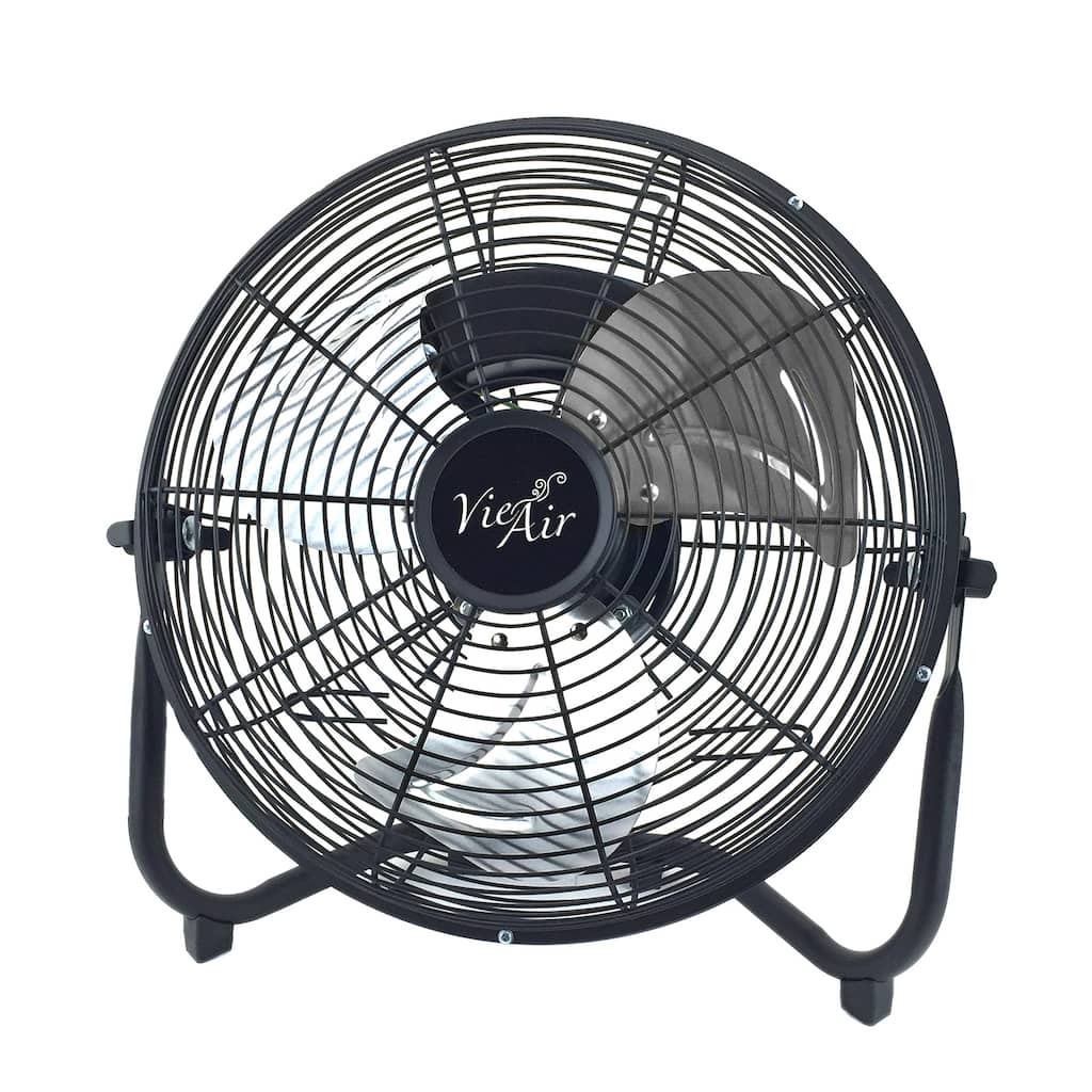 12 Inch Tilting Heavy Duty 3 Speed Metal Grill Industrial Floor Fan