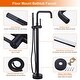 preview thumbnail 27 of 34, WOWOW Floor Mount Single-Handle Freestanding Tub Faucet