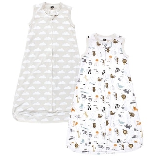 Hudson Baby Unisex Baby Interlock Cotton Sleeveless Sleeping Bag, Alphabet Animals