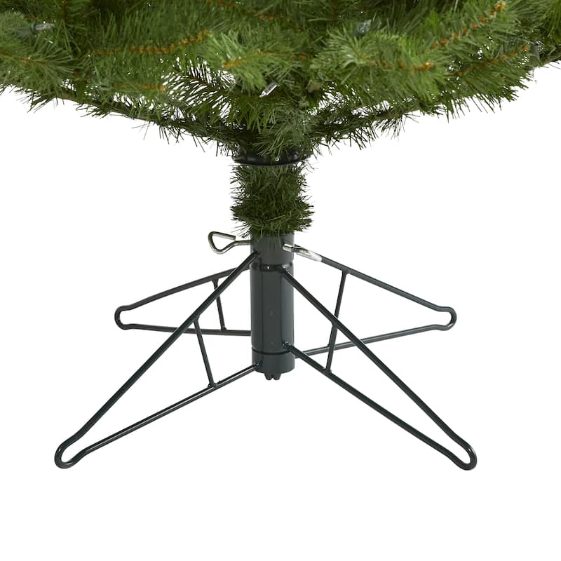 6.5' Pre-Lit Vancouver Spruce Artificial Christmas Tree, Warm Clear LED Lights - 6.5 Foot