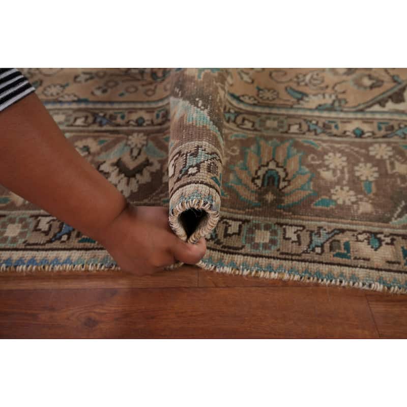 Tabriz Vintage Persian Area Rug Hand-Knotted Oriental Wool Carpet - 6'6" x 9'11"