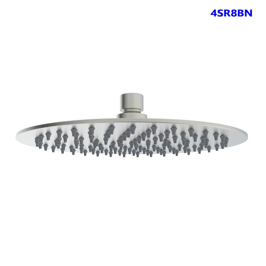Topcraft 8" High Pressure Stainless Steel Round Rain Showerhead - 8*8