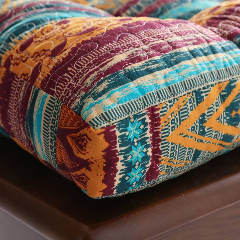 Greenland Home Fashions Southwest Triple Layered Chair Pad - 18 inches x 18 inches