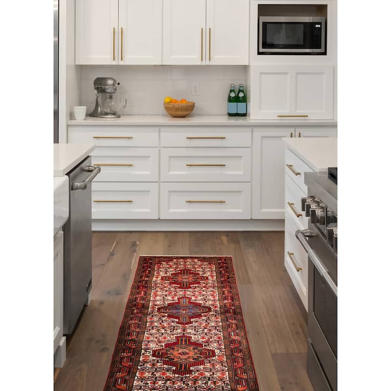 ECARPETGALLERY Hand-knotted Konya Anatolian Cream Wool Rug - 2' 9" x 10'